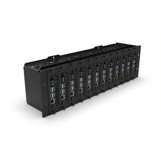 19 inch rack mount 3U Pro Enclosed for 12x Jetson - FRONT REMOVABLE