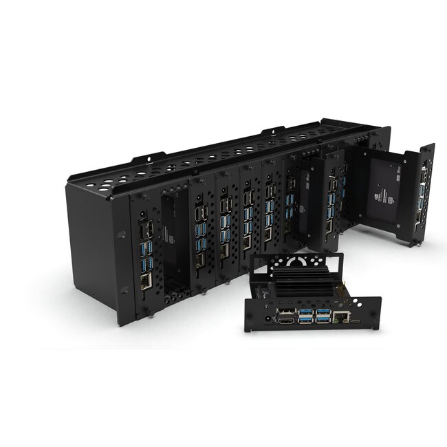 19 inch rack mount 3U Pro Enclosed for 12x Jetson - FRONT REMOVABLE
