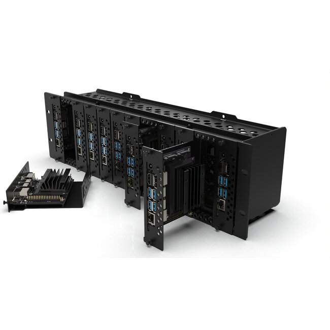 19 inch rack mount 3U Pro Enclosed for 12x Jetson - FRONT REMOVABLE