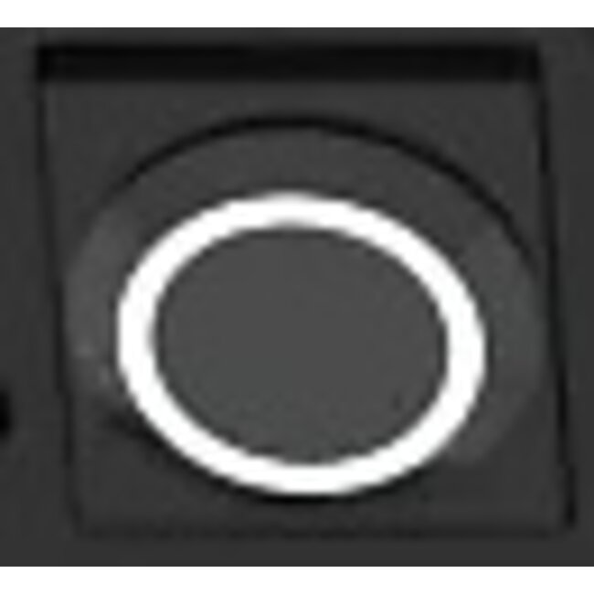 Snap-in momentary Black push button with White LED ring 2.8V
