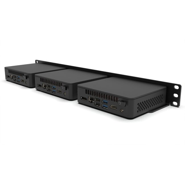 19-inch 1U rack mount for 1~3 NUC Essential / Pro / Pro+ including 2x blind