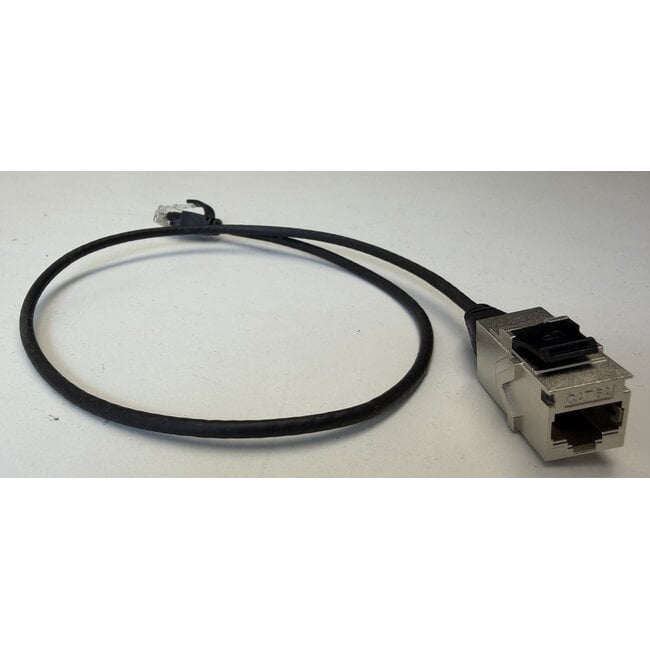 LAN Cat.6A connector/insert with detachable cable