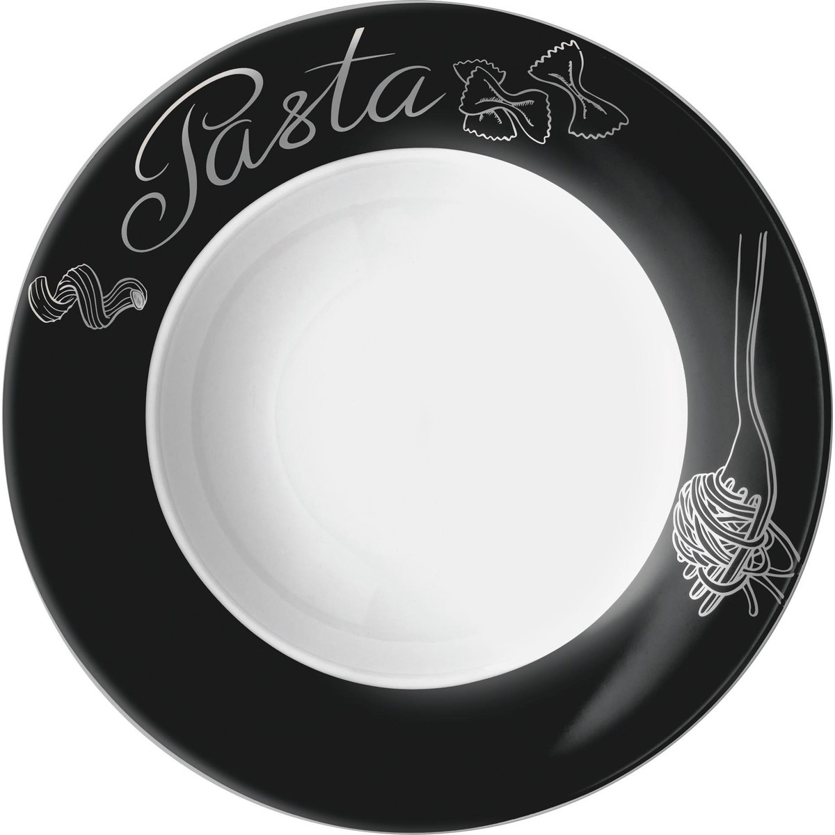 Pastateller "Black-Silver" Ø 27 cm, rund