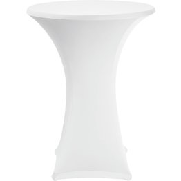 Stehtischbezug Ø 80 cm weiß