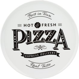 Pizzateller weiß mit Dekor "Hot & Fresh" Ø 30 cm