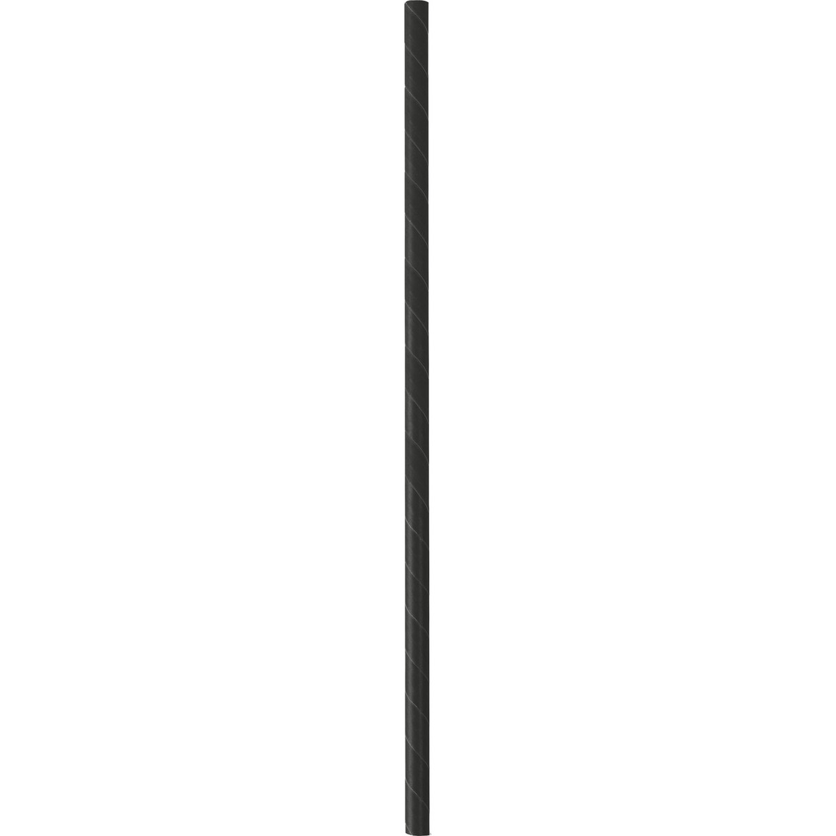 Trinkhalme aus Papier schwarz 15cm