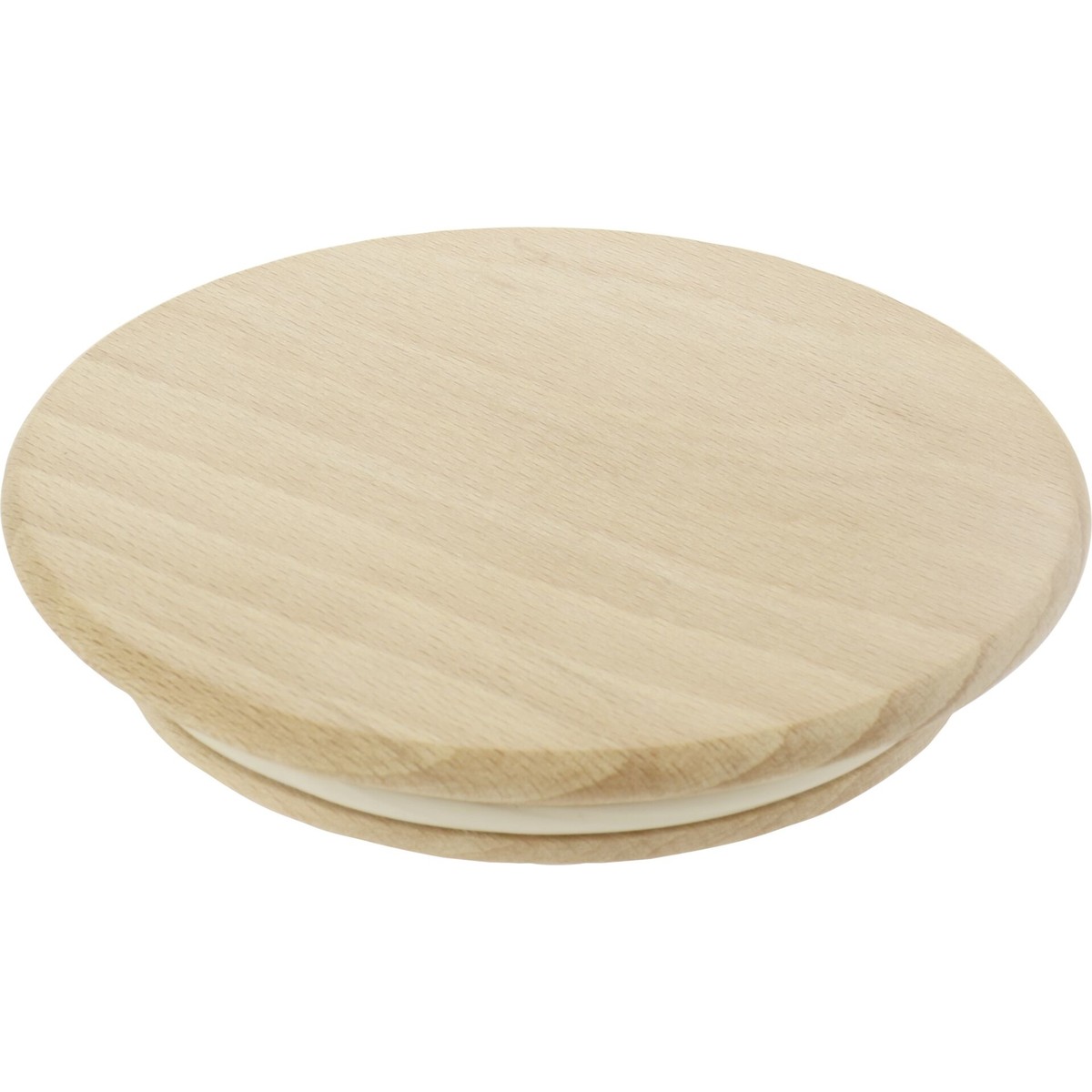 Holzdeckel Buche mit Silikonring Ø 8 cm
