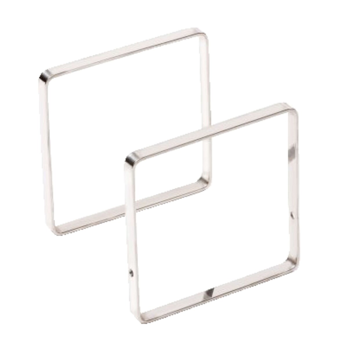 Buffet-Präsentation "OAK" Bügel 12x12cm Edelstahl 2er Pack