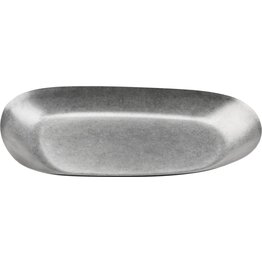 Edelstahlserie "Yoko" Platte flach oval 31x14,7cm - NEU