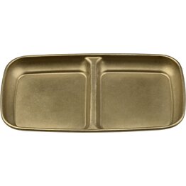 "Yoko" Schale 2 Felder, gold - NEU