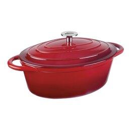 Kasserole mit Deckel oval 4l rot - NEU