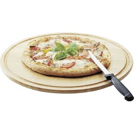 Holzteller, Ø 32cm, mit Saftrille