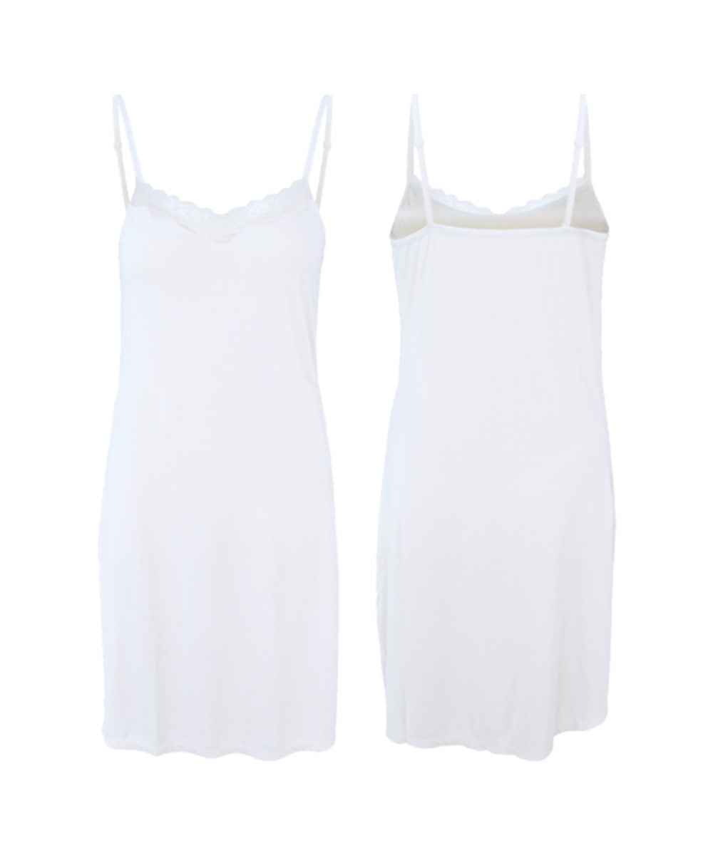 Gaubert Onderjurk / Slipdress - Spaghetti bandjes - Kanten gladde onderjurk - Wit - Zwart - Huidskleur - Kant Gaubert Onderjurk / Slipdress - Spaghetti bandjes - Kanten gladde onderjurk - Wit - Zwart - Huidskleur - Kant