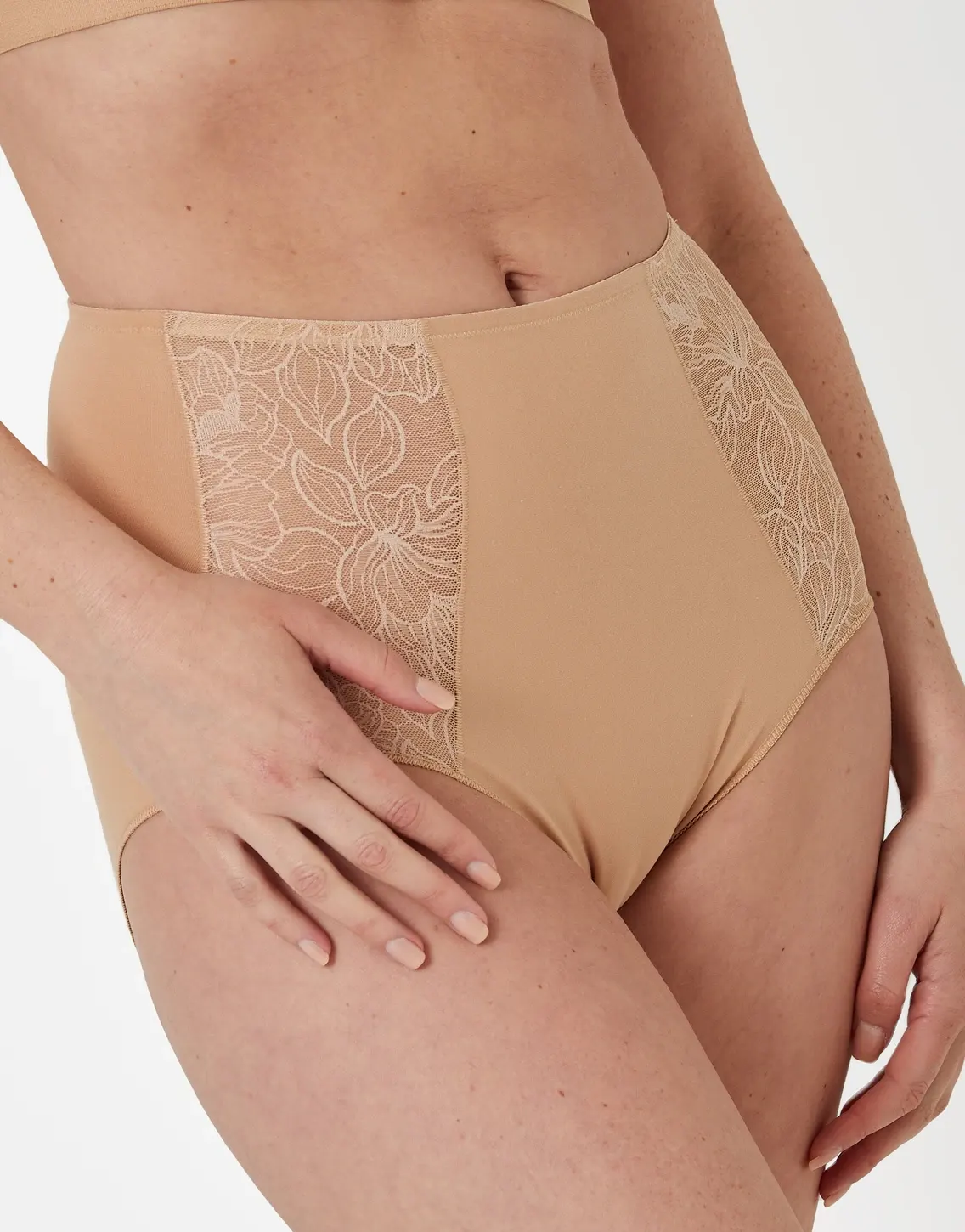 Nina von C Corrigerend ondergoed buik - Katoenen Kanten shapewear tailleslip