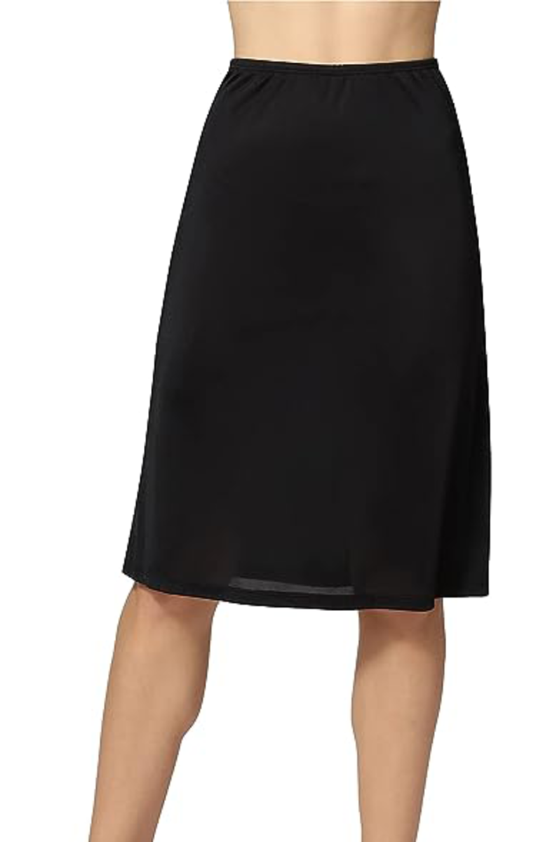 J&C lange onderrok dames 65cm - Jupon - Wit - Zwart - Huidskleur J&C lange onderrok dames 65cm - Jupon - Wit - Zwart - Huidskleur