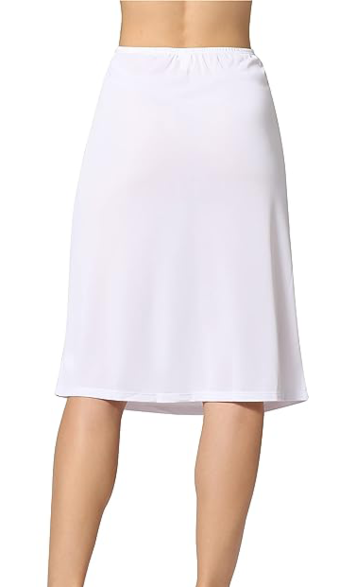 J&C lange onderrok dames 65cm - Jupon - Wit - Zwart - Huidskleur J&C lange onderrok dames 65cm - Jupon - Wit - Zwart - Huidskleur