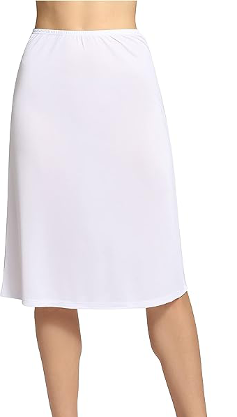 J&C lange onderrok dames 65cm - Jupon - Wit - Zwart - Huidskleur