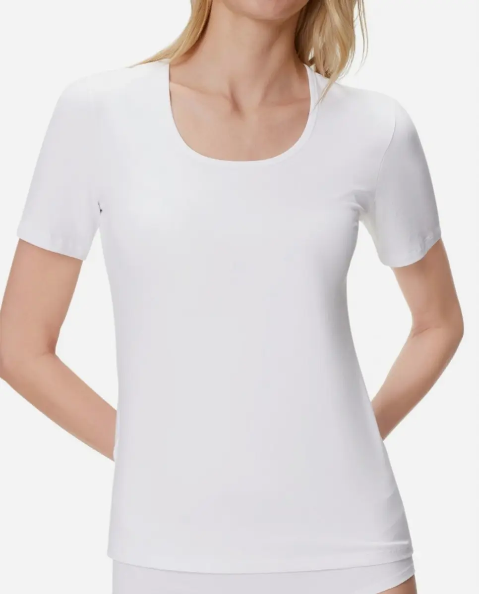 Nina von C dames T-shirt biologisch katoen - Dames aansluitend wit ondershirt - 100% katoen