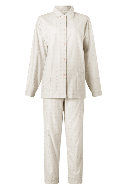 Lunatex flanel dames pyjama - Panda - Warme 100% katoenen pyjama