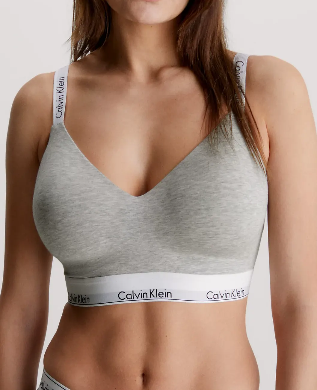 Calvin Klein ondergoed voor dames, van katoen en modal, Grijs
