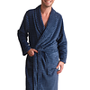 Outfitter heren Fleece Badjas - Blue Squares