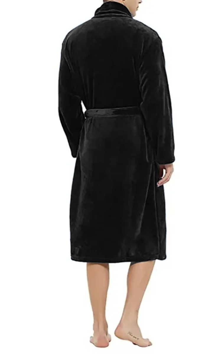 HL-tricot heren Fleece Badjas - Comfort - Warme winter ochtendjas - Zwart, Grijs, Donkerblauw HL-tricot heren Fleece Badjas - Comfort - Warme winter ochtendjas - Zwart, Grijs, Donkerblauw