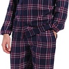 Pastunette Heren pyjama flanel - Doorknoop - Dark red