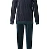 Gentlemen velours Heren pyjama - Ronde hals - Marine