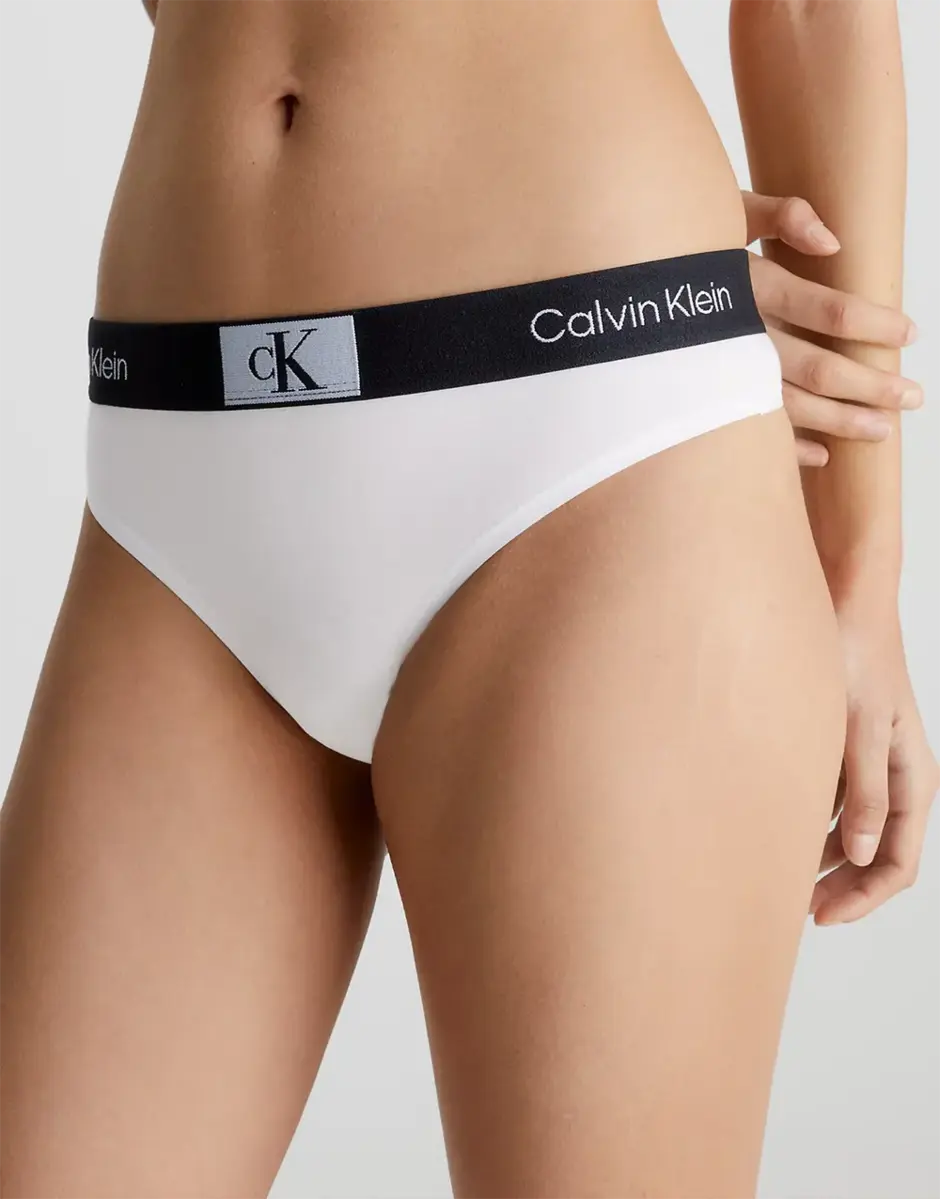 Calvin Klein string dames Retro- Modern Thong - Hoge katoenen dames string Calvin Klein string dames Retro- Modern Thong - Hoge katoenen dames string