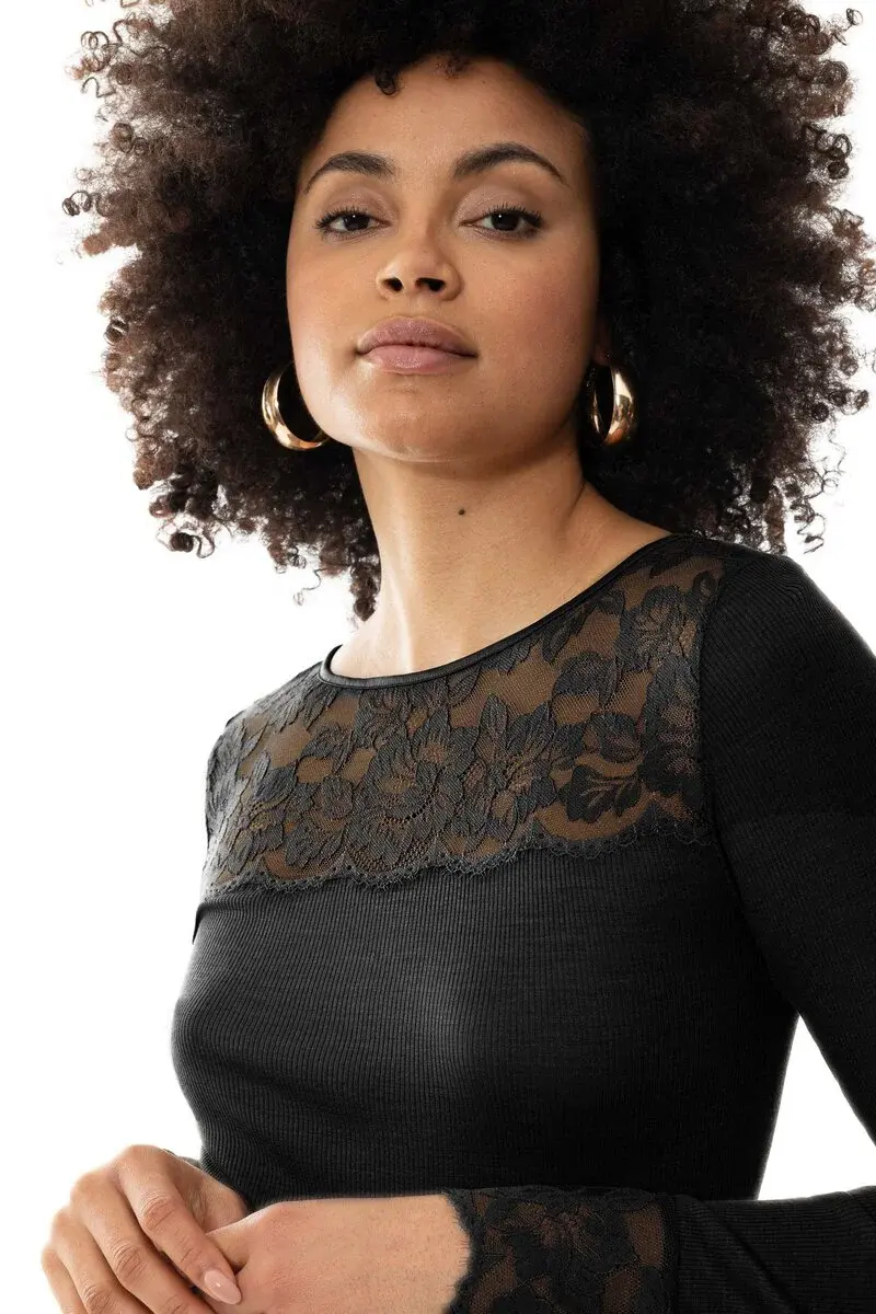 Mey Wollen Thermoshirt dames - Kant - Wool Love - Luxe thermo ondershirt