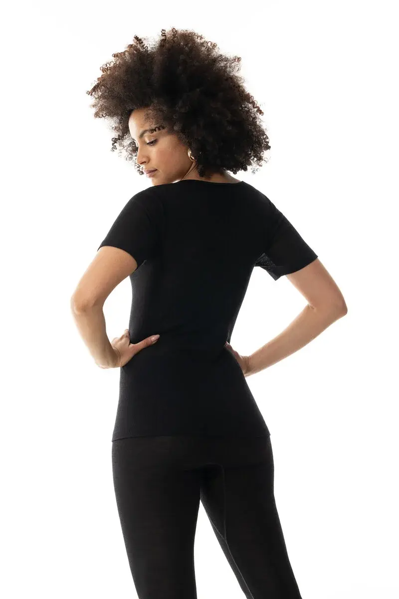 Mey Wollen Thermoshirt korte mouw dames - Kant - Wool Love - Luxe en chique thermo ondershirt Mey Wollen Thermoshirt korte mouw dames - Kant - Wool Love - Luxe en chique thermo ondershirt