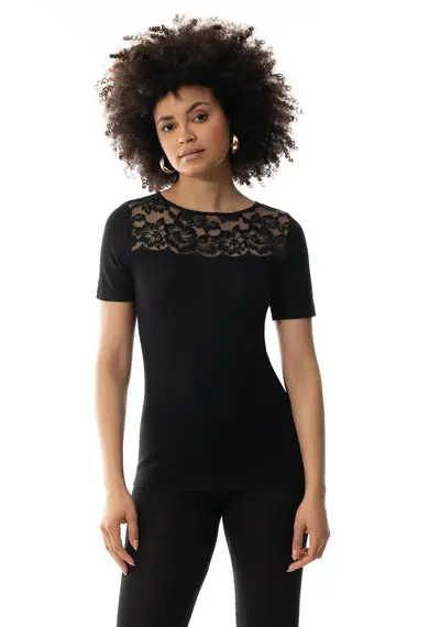 Mey Wollen Thermoshirt korte mouw dames - Kant - Wool Love Mey Wollen Thermoshirt korte mouw dames - Kant - Wool Love