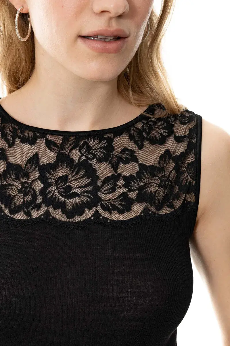 Mey Wollen hemd dames - Kant - Wool Love - Luxe en chique thermo onderhemd Mey Wollen hemd dames - Kant - Wool Love - Luxe en chique thermo onderhemd