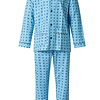 Gentlemen flanellen heren pyjama - 9443 - Blauw