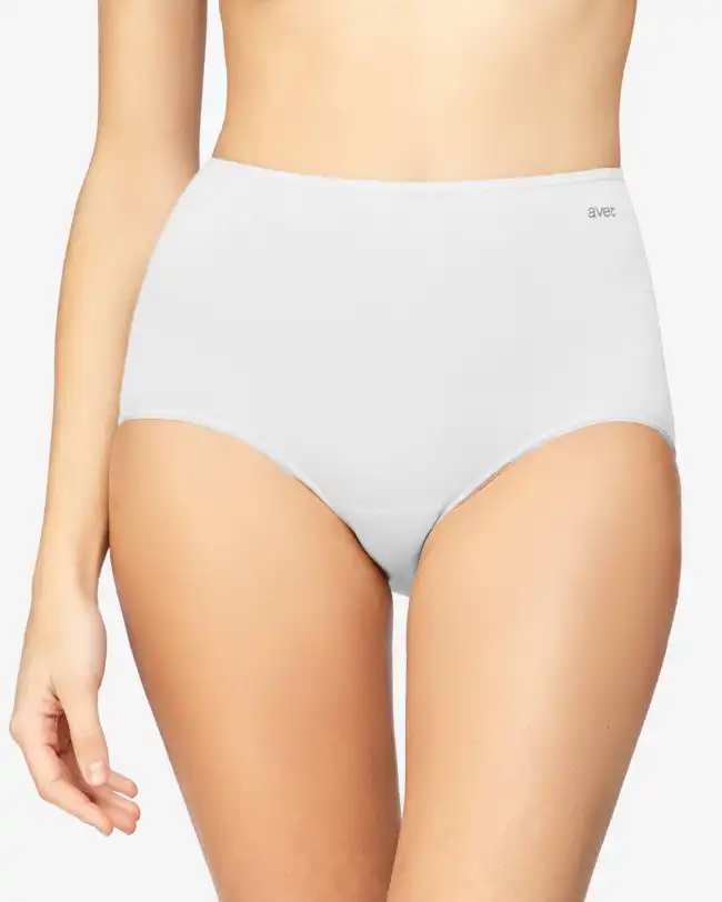 Avet dames Taille slip 23628 - Badstof kruisje - dames onderbroek, ondergoed - zwart, wit, huidskleur