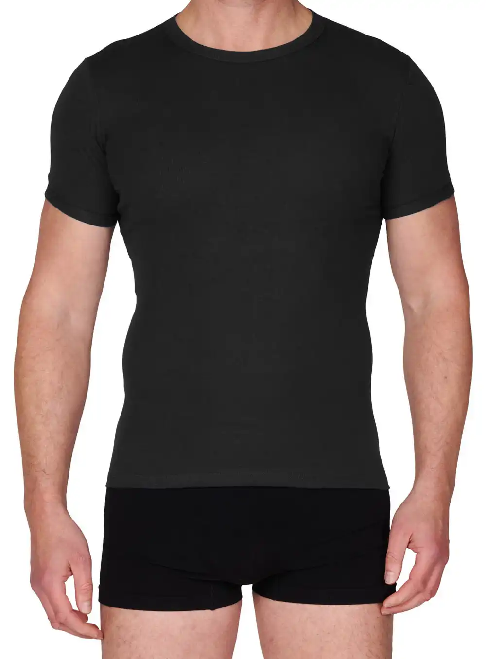 Beeren ondergoed heren T-shirt korte mouw - M3000 - Ondershirt mannen - Slim Fit - Ronde hals - wit, zwart, blauw