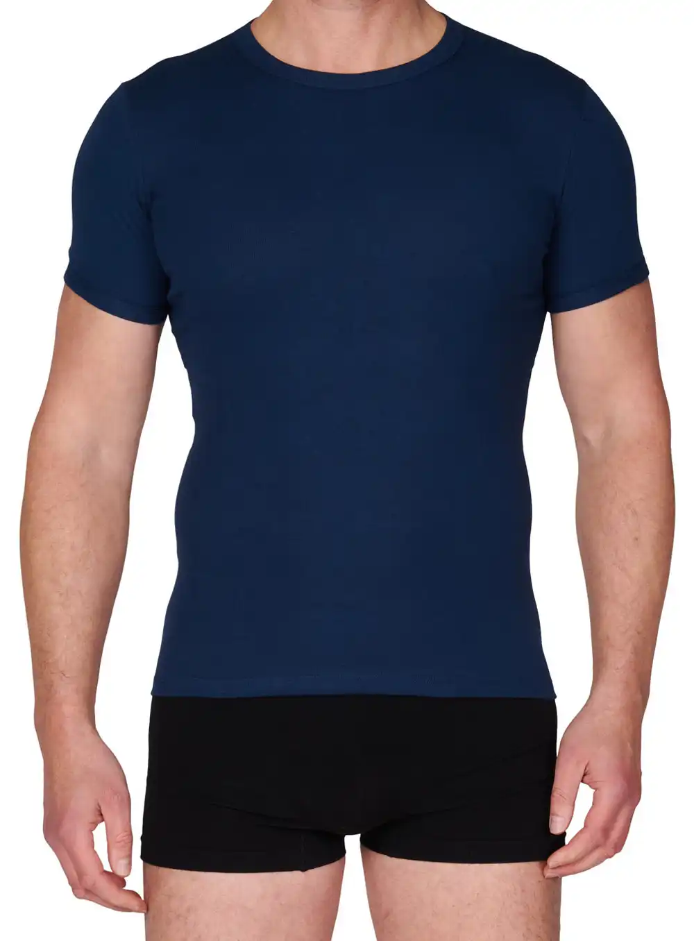 Beeren ondergoed heren T-shirt korte mouw - M3000 - Ondershirt mannen - Slim Fit - Ronde hals - wit, zwart, blauw
