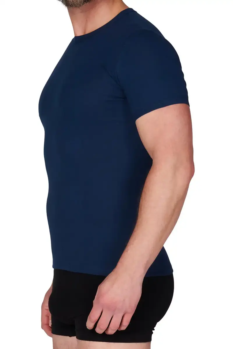 Beeren ondergoed heren T-shirt korte mouw - M3000 - Ondershirt mannen - Slim Fit - Ronde hals - wit, zwart, blauw