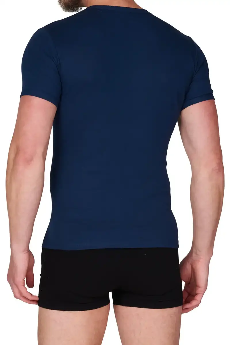 Beeren ondergoed heren T-shirt korte mouw - M3000 - Ondershirt mannen - Slim Fit - Ronde hals - wit, zwart, blauw
