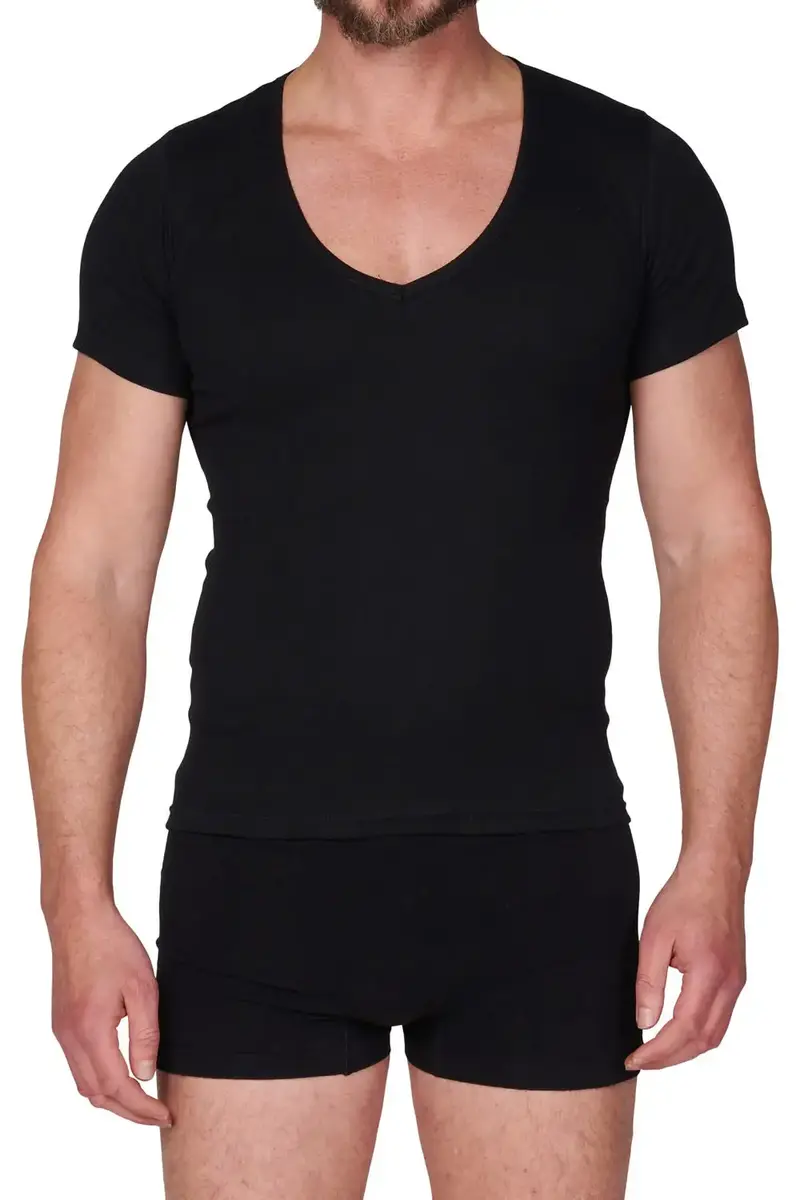 Beeren ondershirt heren diepe V-hals - Onzichtbaar - Schijnt niet door - ondershirt mannen