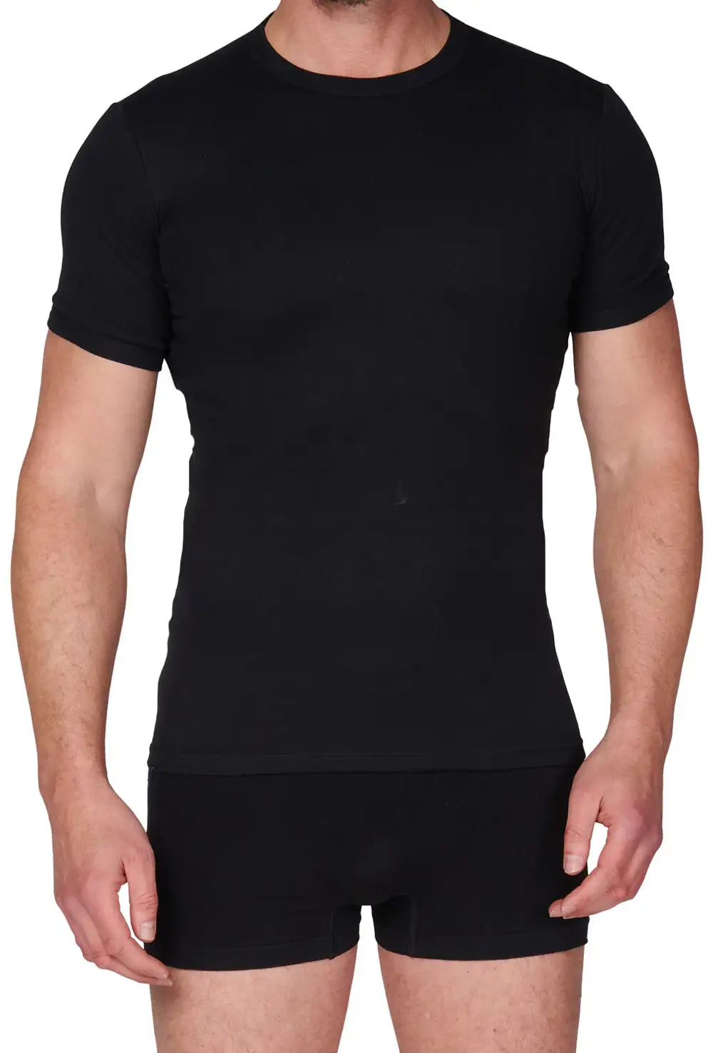 Beeren Extra lang heren T-shirt korte mouw - Ondershirt heren - wit en zwarte t-shirts