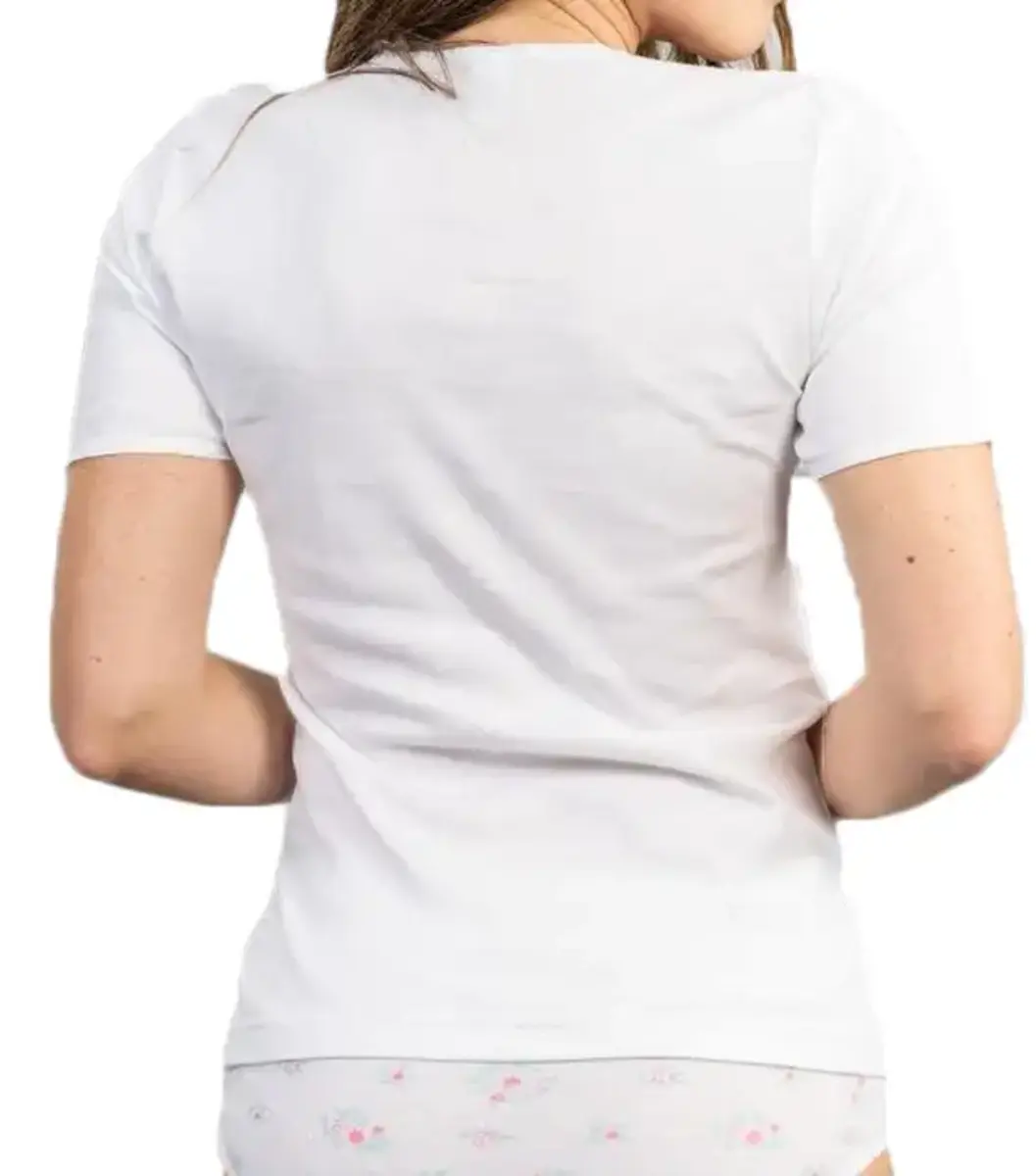 HL-tricot dames T-shirt korte mouw Timeless - 100% katoenen vrouwen ondershirt - Naadloos