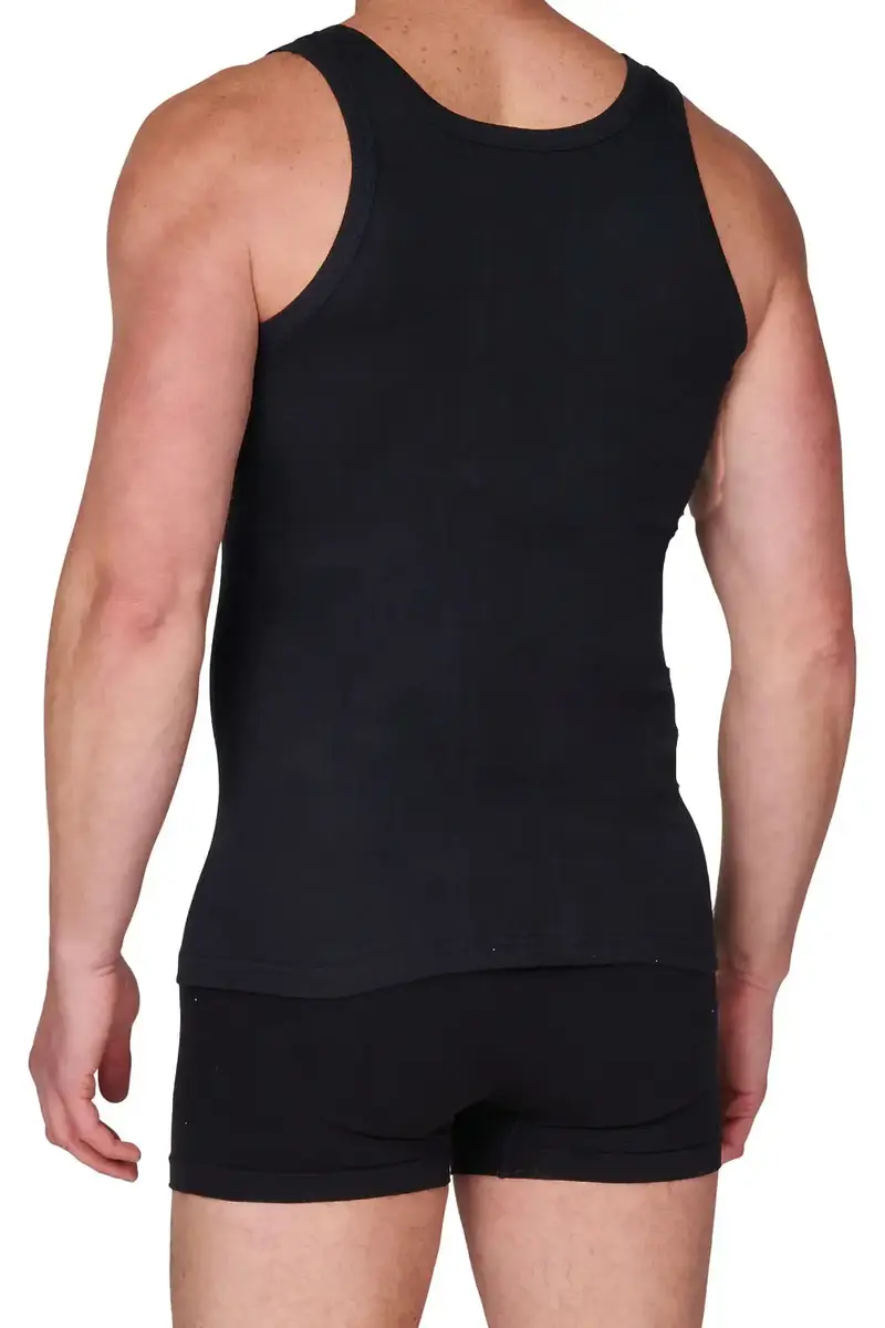 HL-tricot heren onderhemd zwart - 100% Katoen zwarte heren hemden - Ondergoed mannen HL-tricot heren onderhemd zwart - 100% Katoen zwarte heren hemden - Ondergoed mannen