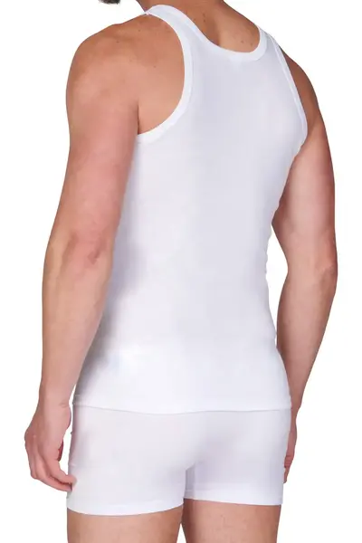 HL-tricot hemd heren wit - 100% Katoen  - Naadloos heren onderhemd - Mannen singlet - Slim fit HL-tricot hemd heren wit - 100% Katoen  - Naadloos heren onderhemd - Mannen singlet - Slim fit