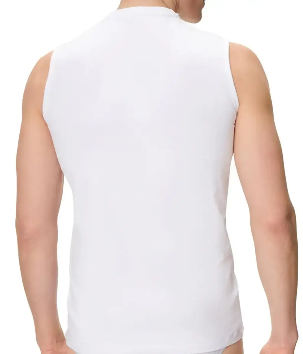 HL-tricot mouwloos shirt heren - 100% katoen - Ondershirt zonder mouwen wit - Mannen HL-tricot mouwloos shirt heren - 100% katoen - Ondershirt zonder mouwen wit - Mannen