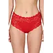 J&C  dames tailleslip met kant - microfiber - Kanten vrouwen onderbroek - Elastisch - Rood