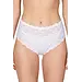 J&C  dames tailleslip met kant - microfiber - Kanten vrouwen onderbroek - Elastisch - Wit