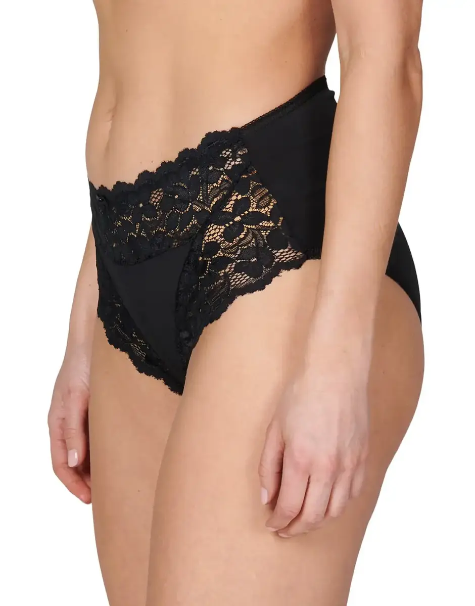 J&C  dames tailleslip met kant - microfiber - Kanten vrouwen onderbroek - Elastisch