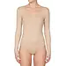 J&C body lange mouw microfiber 6889 - Bodysuit dames - Ronde hals - Huidskleur
