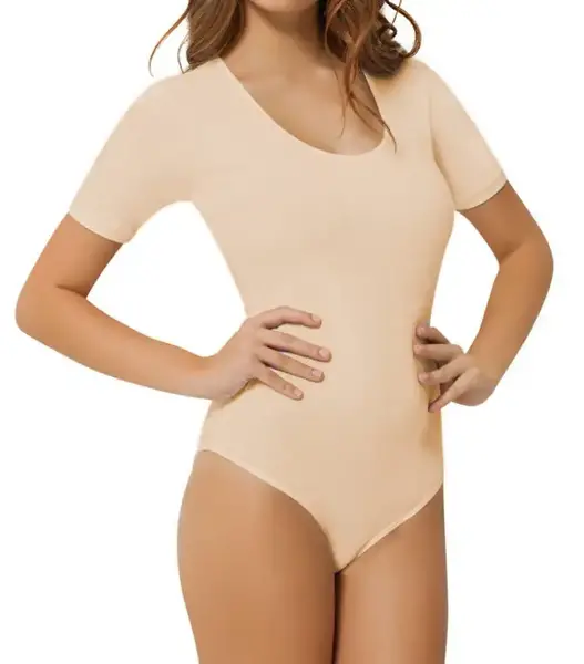 J&C string body-bodystocking korte mouw dames / Ronde hals